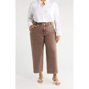 SZ 10P - Wit & Wisdom Wyatt Brown Skyrise Washed Ankle Wide Leg Jeans